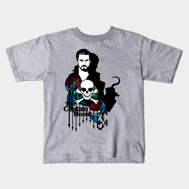 Shadows The Captain Hook Kids T-Shirt by Mad42Sam